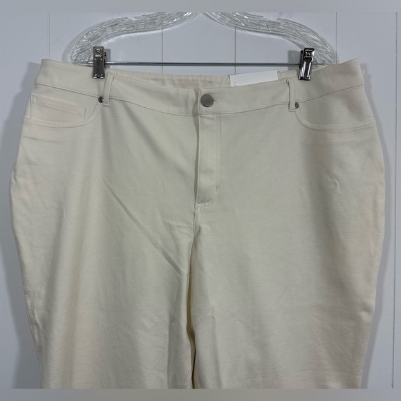 NWT Est 1946 Plus Sz 22W Off White Sportswear Pants sits below natural waist - Picture 2 of 9